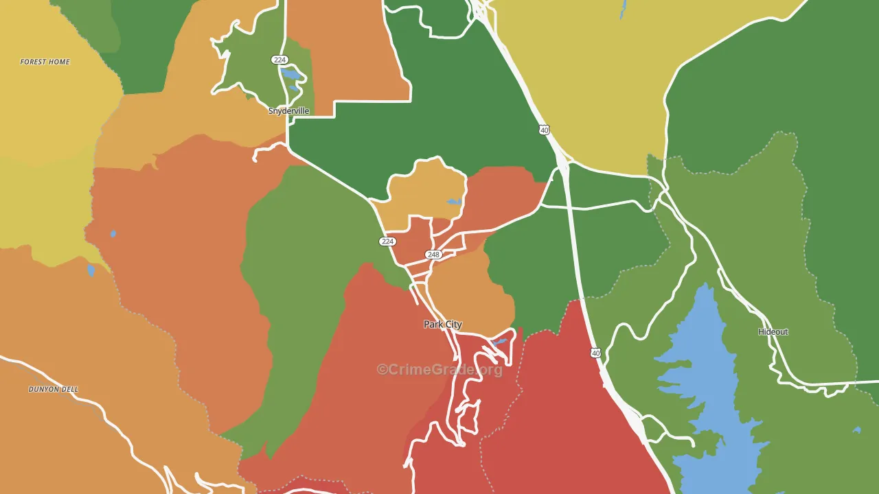 Park City, UT Map of Vandalism Rates