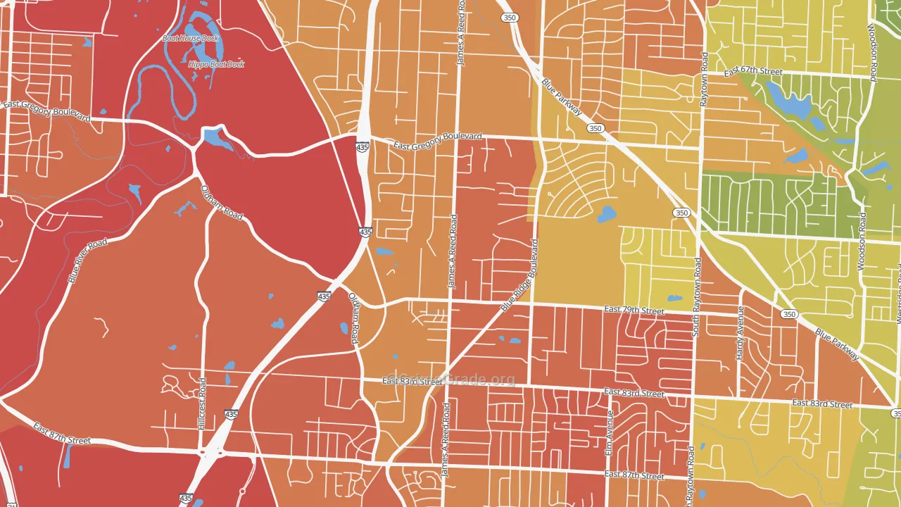 Park Farms, Kansas City, MO Map of Vandalism Rates