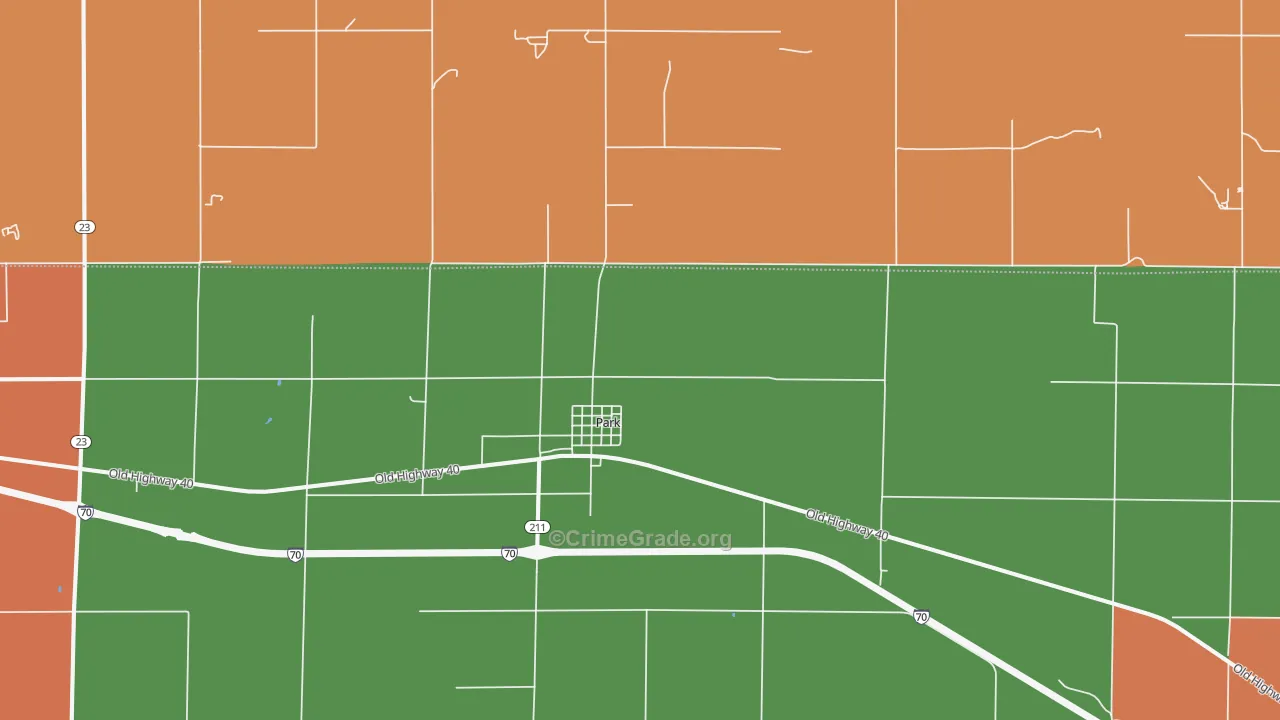 Park, KS Map of Vandalism Rates
