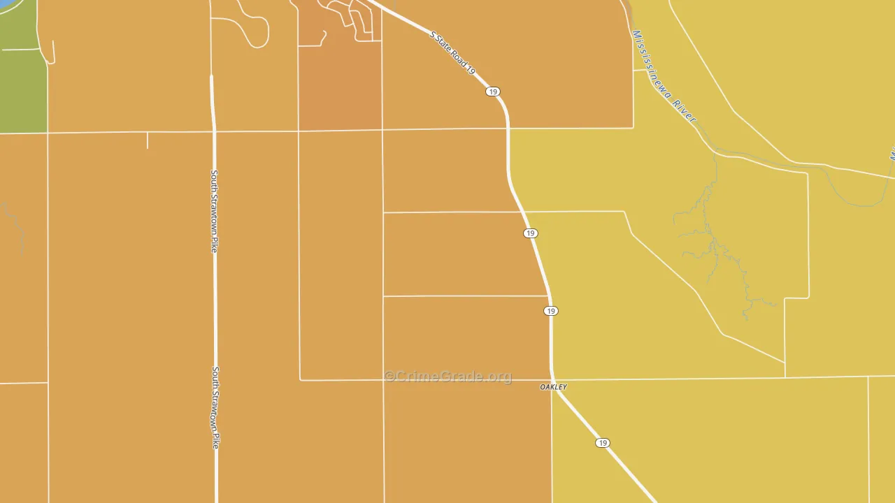 Park View Heights, IN Map of Vandalism Rates