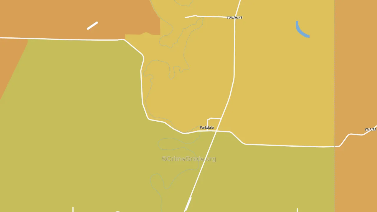 Parkdale, AR Map of Vandalism Rates