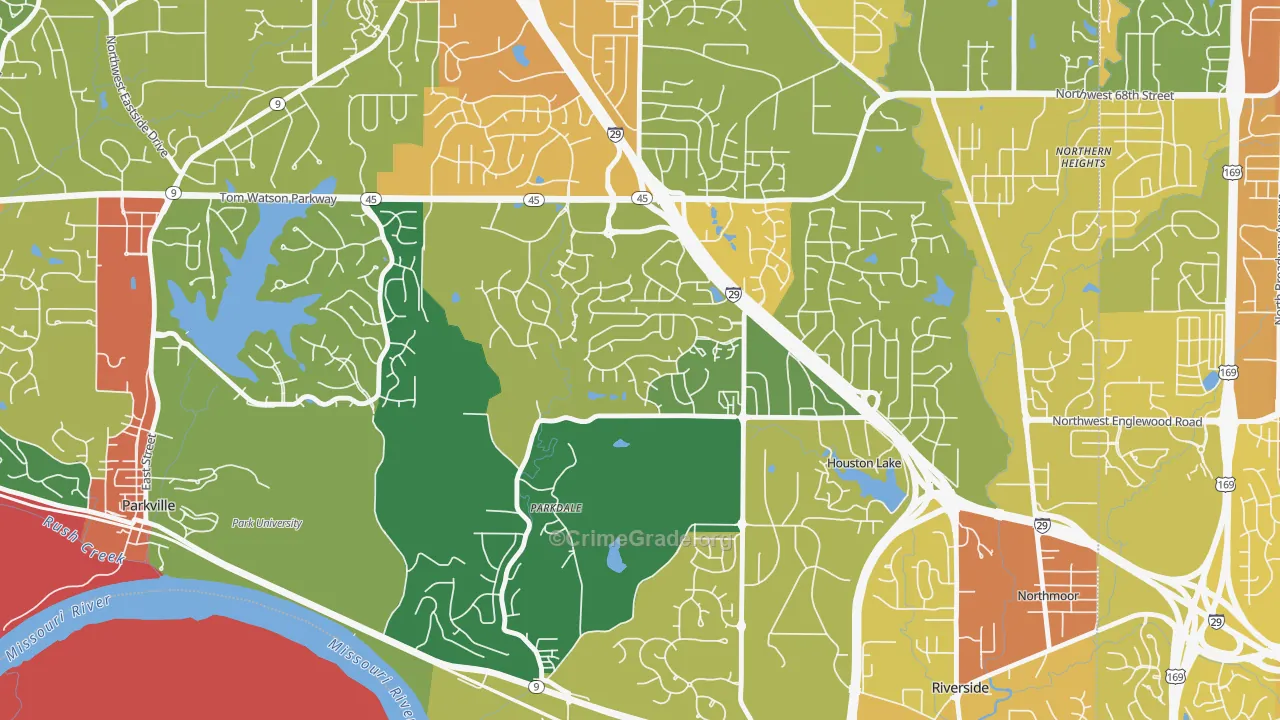 Parkdale-Walden, Kansas City, MO Map of Vandalism Rates