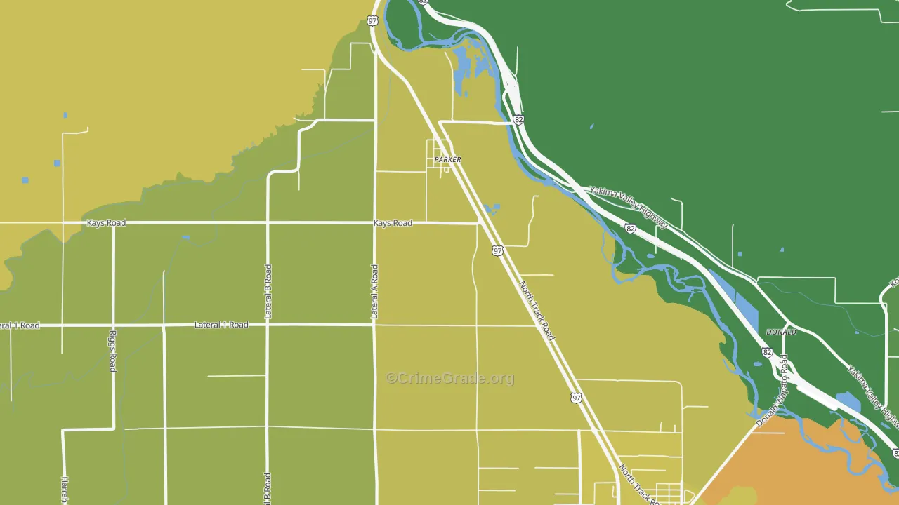 Parker, WA Map of Vandalism Rates