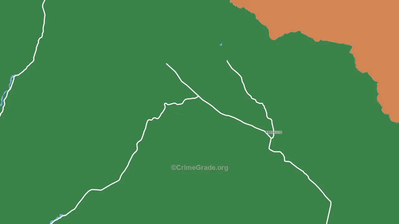 Parkfield, CA Map of Vandalism Rates