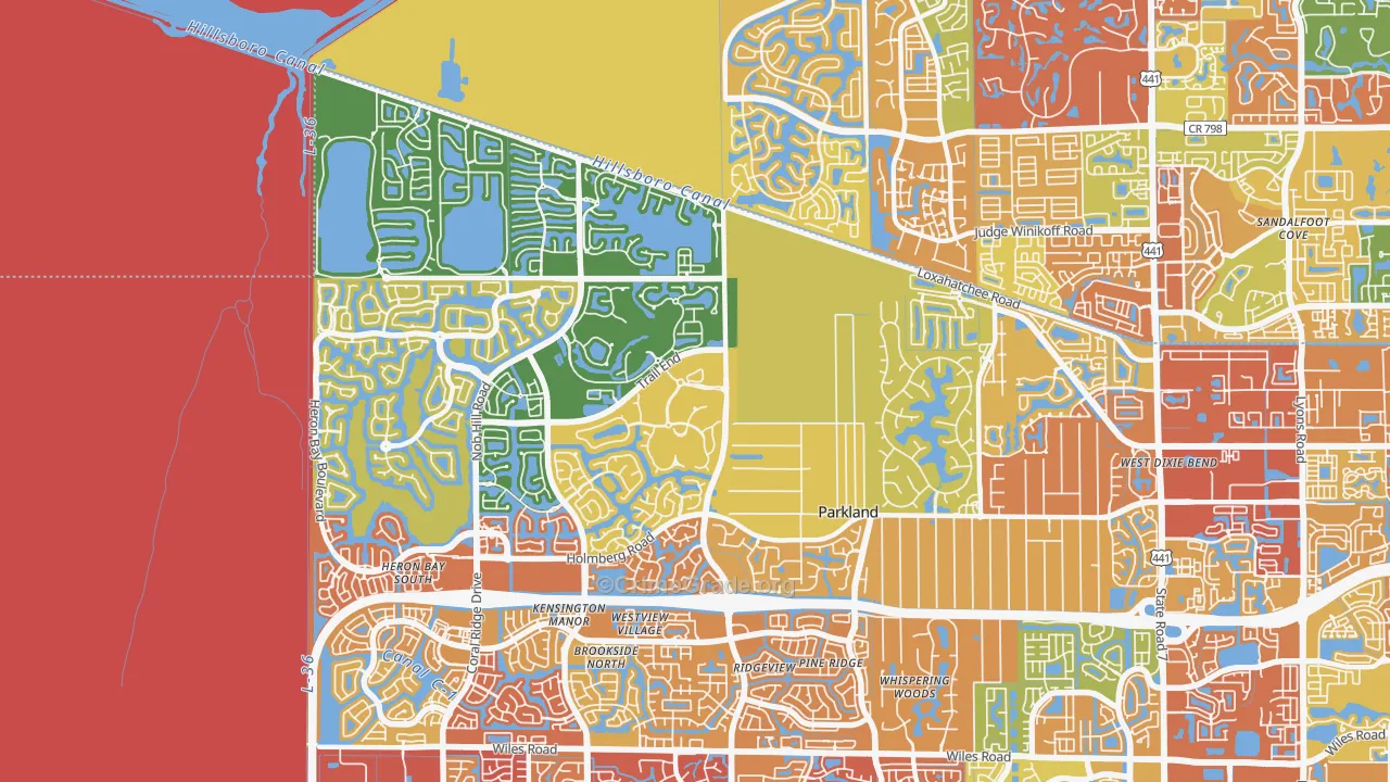 Parkland, FL Map of Vandalism Rates