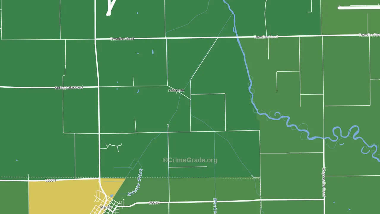 Parkland, IL Map of Vandalism Rates
