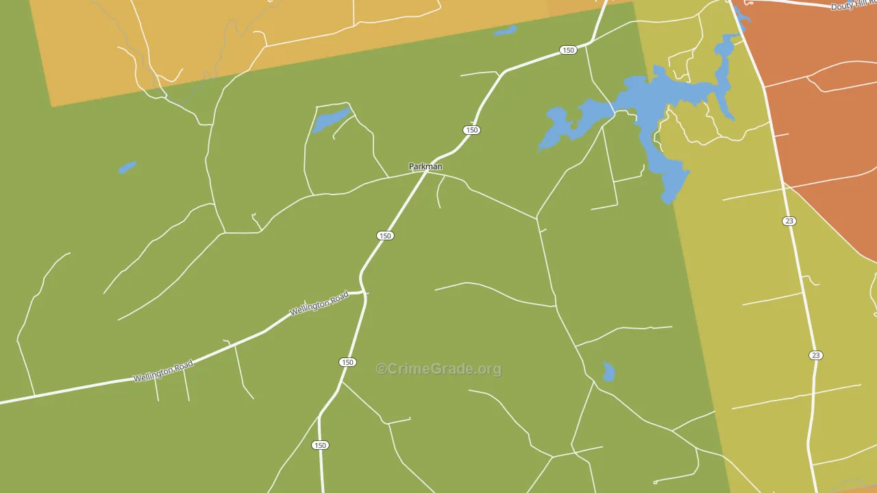 Parkman, ME Map of Vandalism Rates
