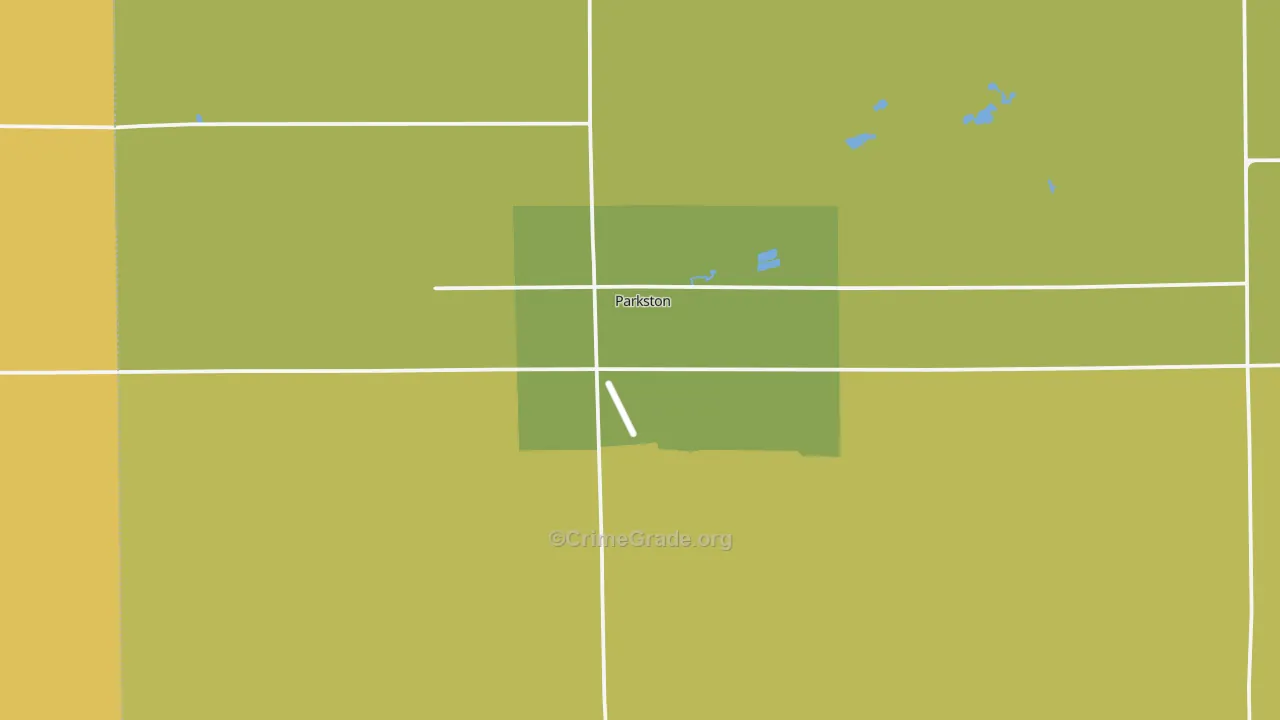 Parkston, SD Map of Vandalism Rates