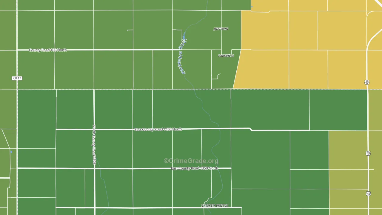 Parkville, IL Map of Vandalism Rates