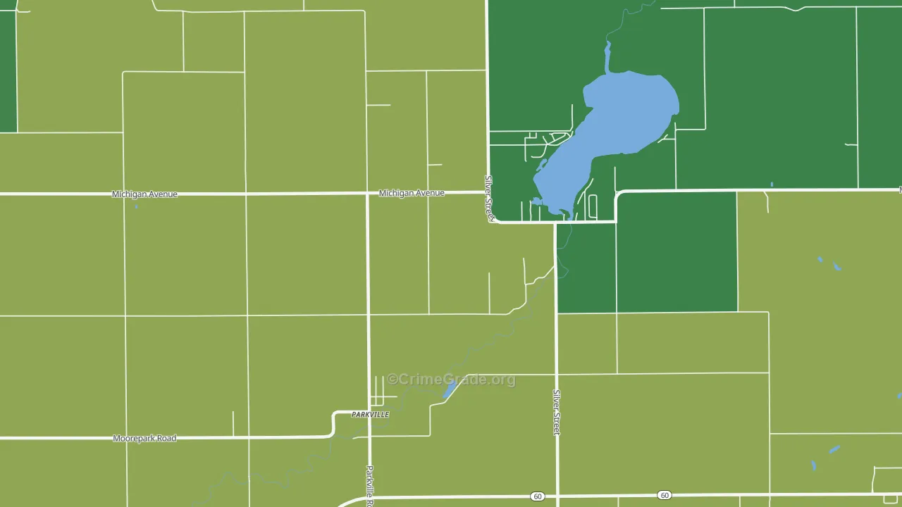 Parkville, MI Map of Vandalism Rates