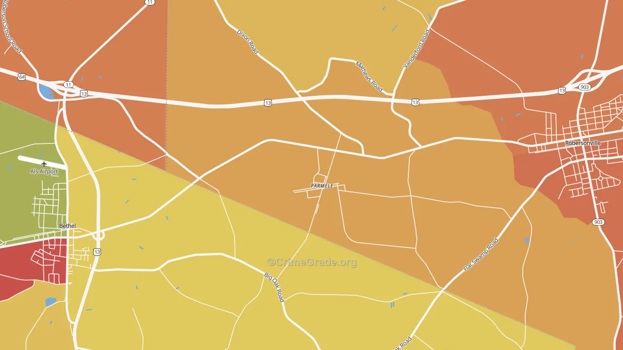 Parmele, NC Map of Vandalism Rates
