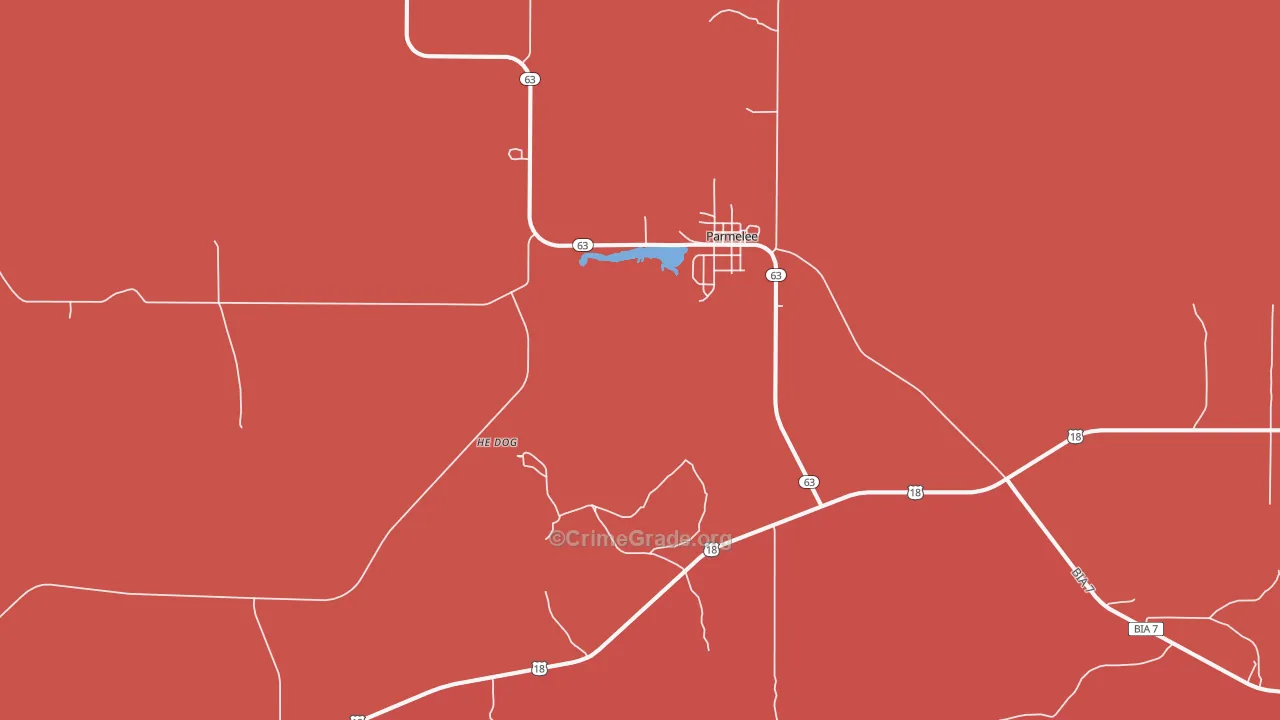 Parmelee, SD Map of Vandalism Rates