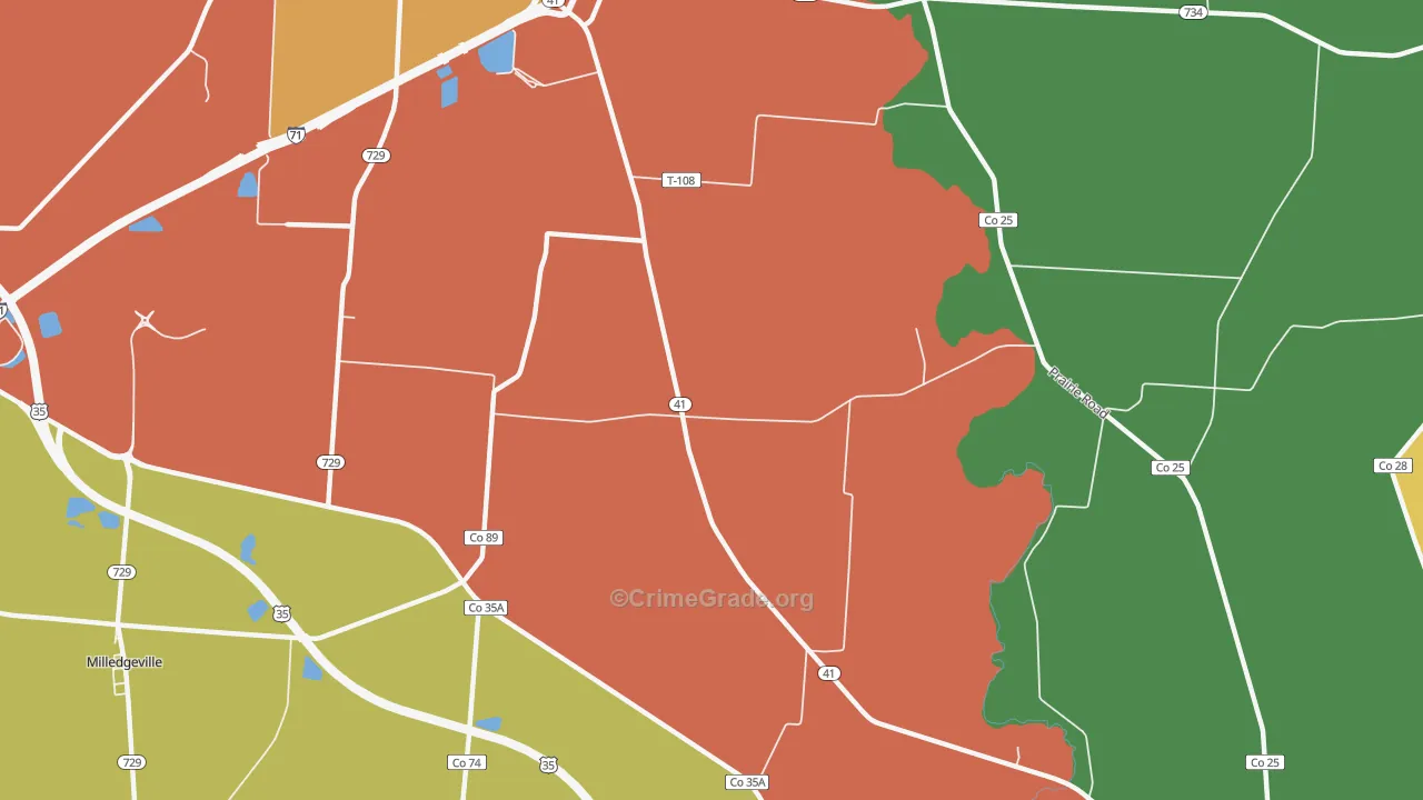 Parrott, OH Map of Vandalism Rates