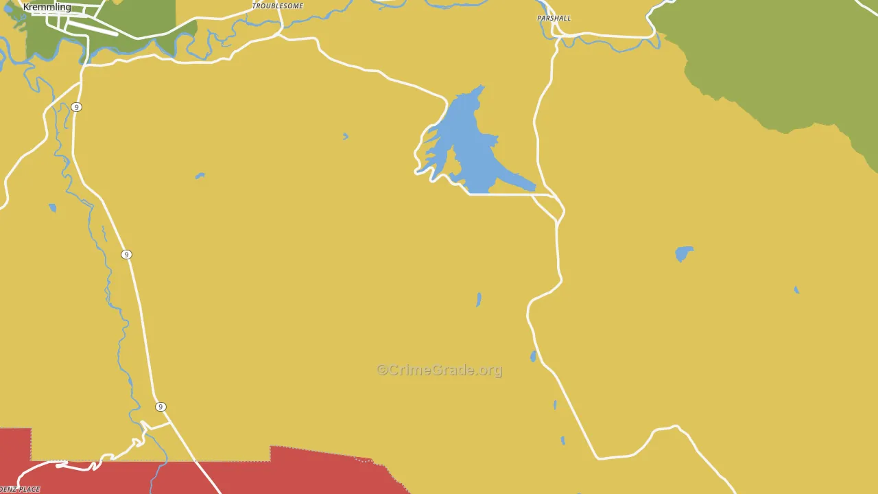 Parshall, CO Map of Vandalism Rates