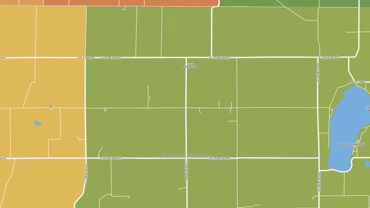 Partello, MI Map of Vandalism Rates