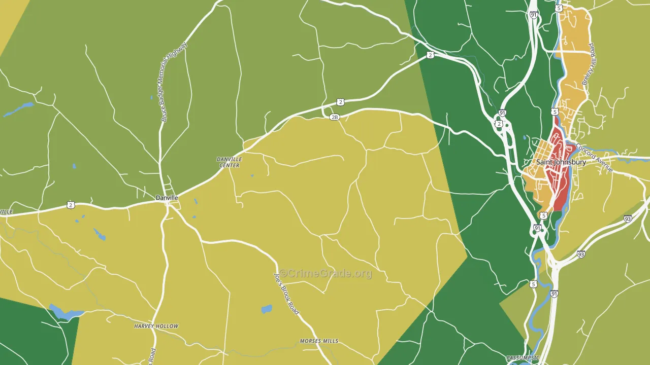 Passumpsic, VT Map of Vandalism Rates