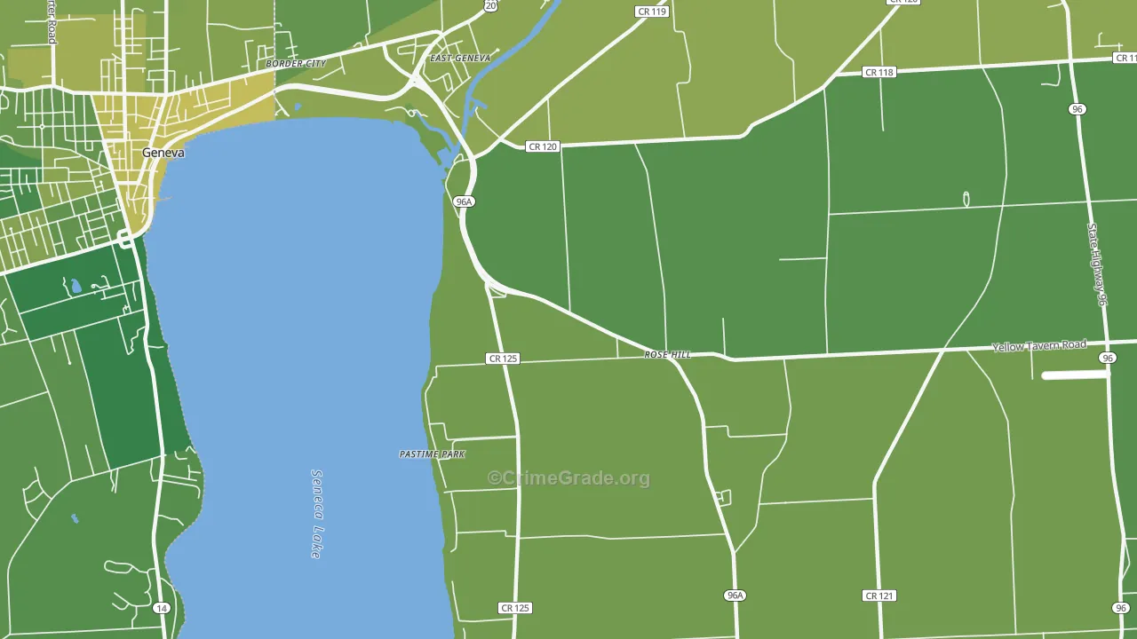 Pastime Park, NY Map of Vandalism Rates