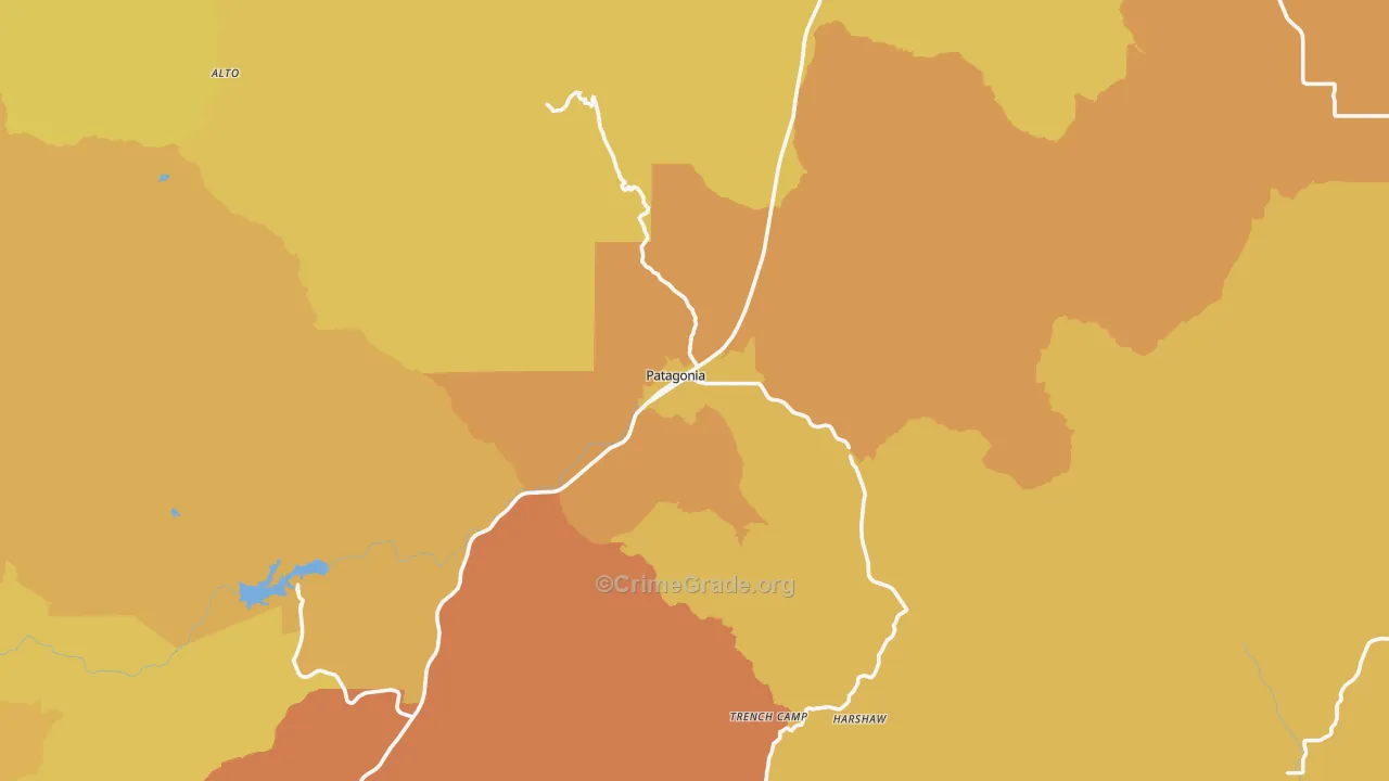 Patagonia, AZ Map of Vandalism Rates