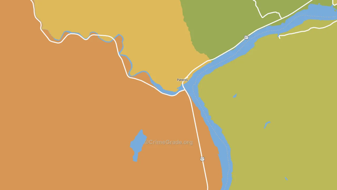 Pateros, WA Map of Vandalism Rates