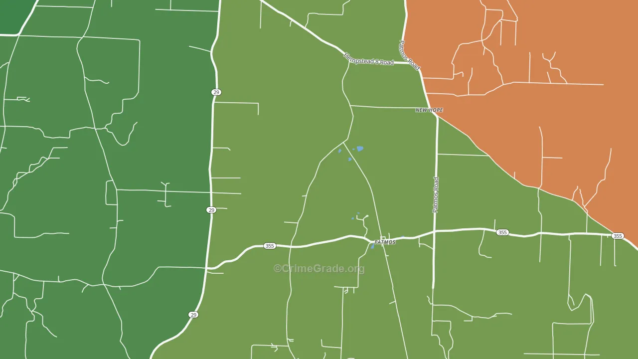 Patmos, AR Map of Vandalism Rates