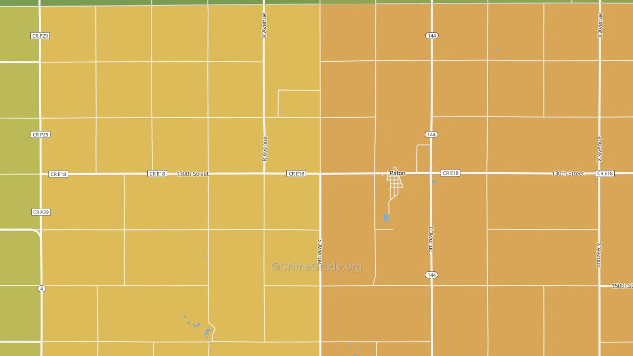 Paton, IA Map of Vandalism Rates