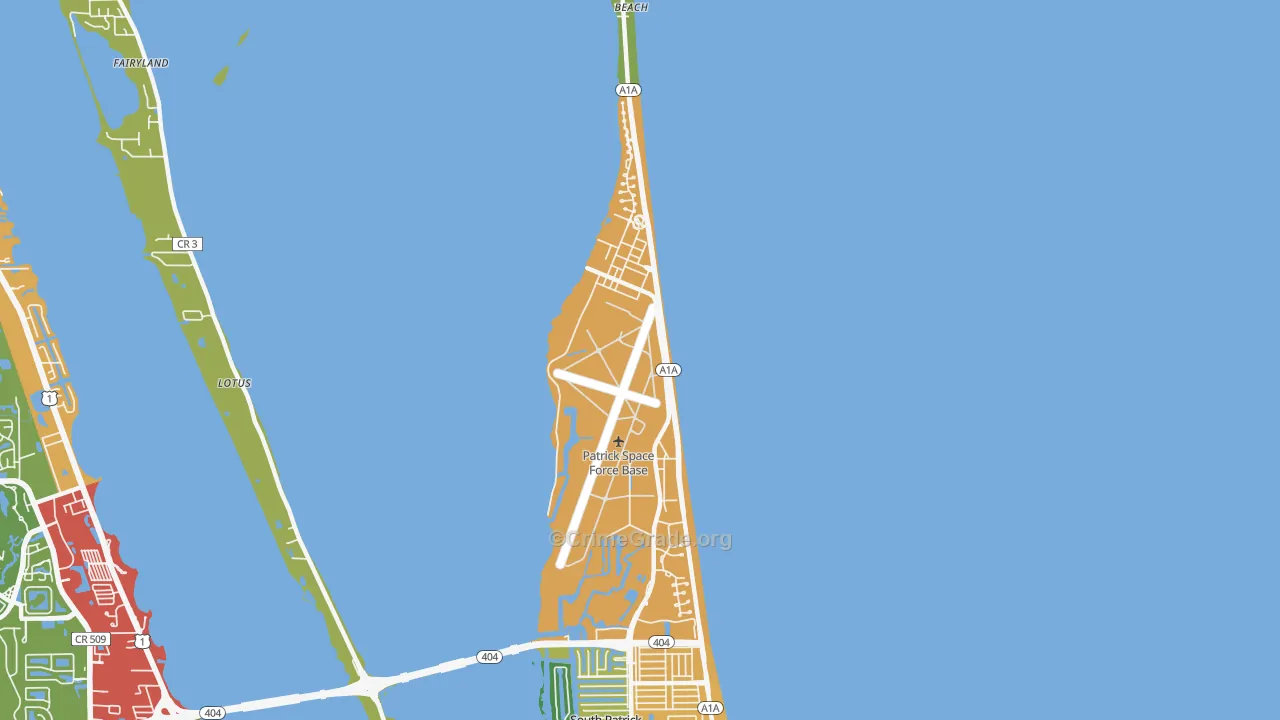 Patrick Afb, FL Map of Vandalism Rates