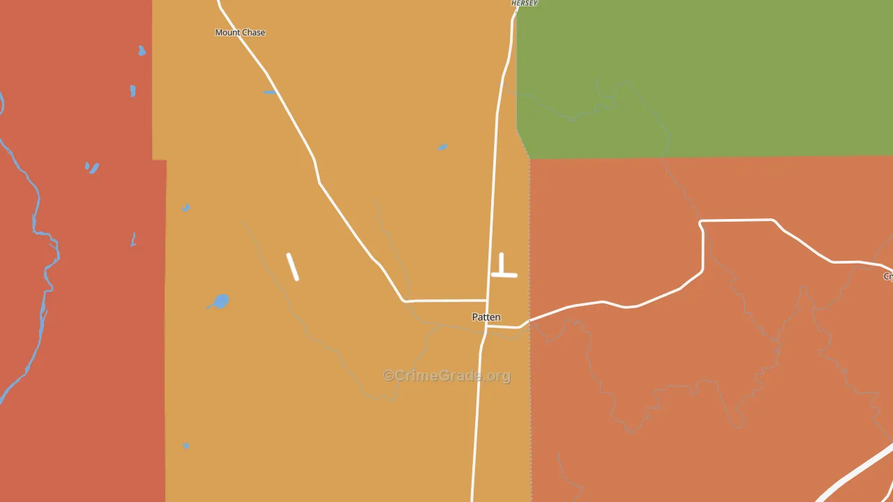 Patten, ME Map of Vandalism Rates