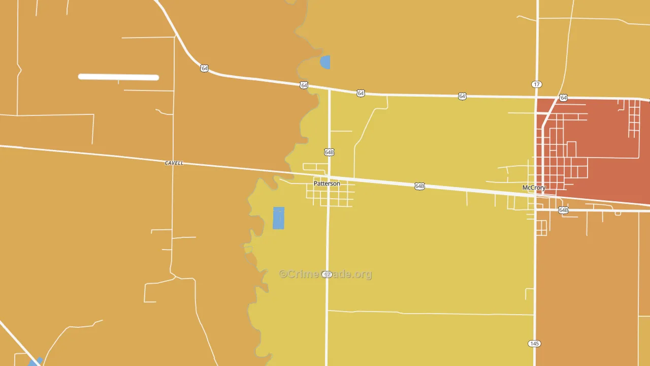 Patterson, AR Map of Vandalism Rates