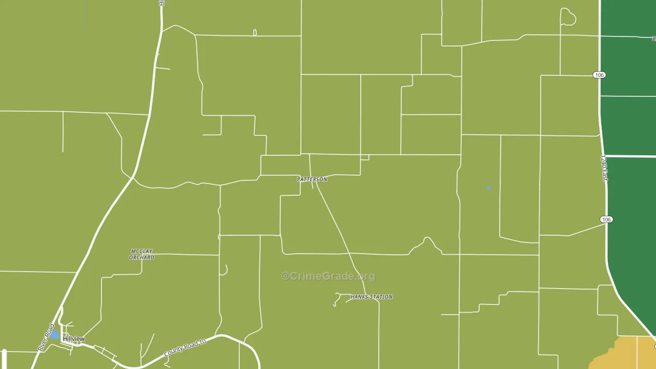 Patterson, IL Map of Vandalism Rates