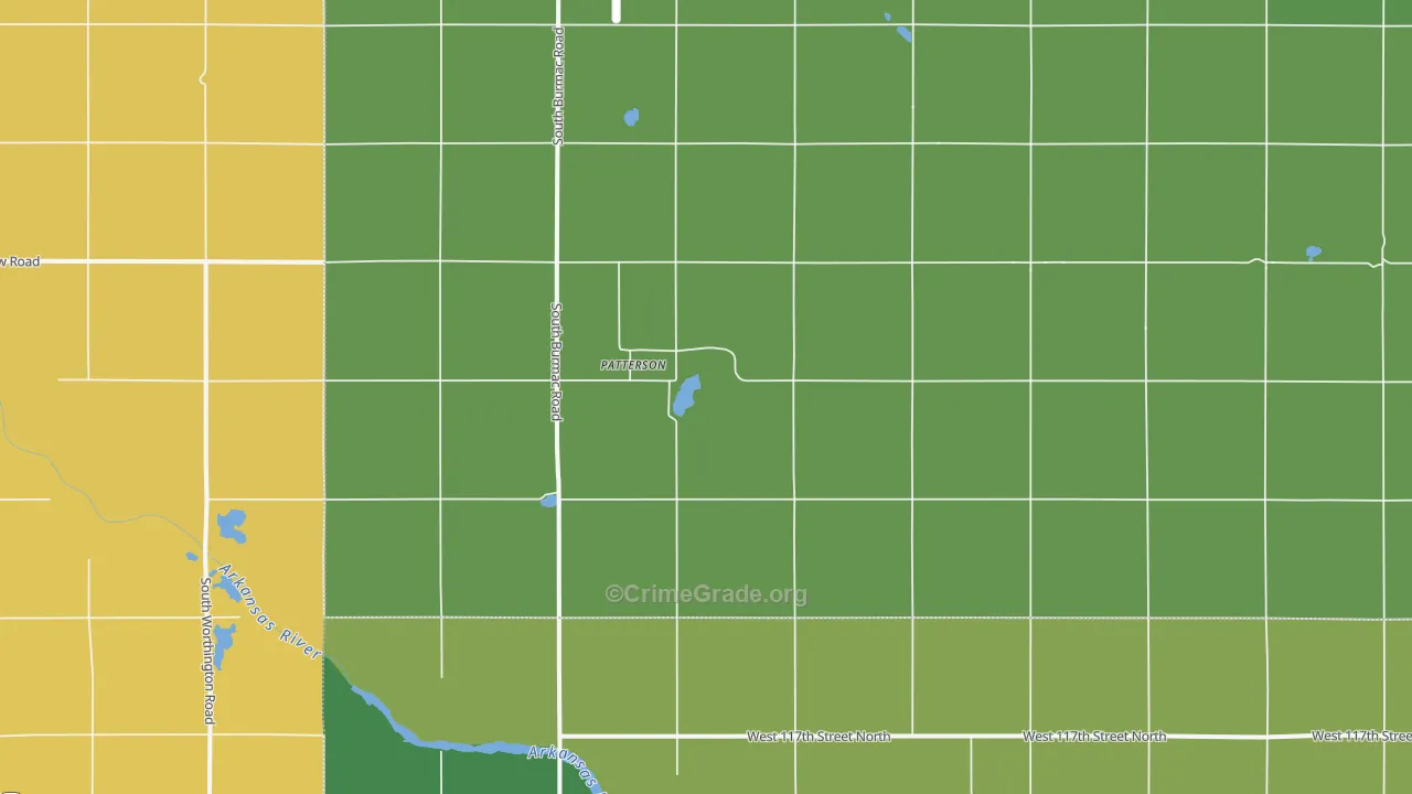 Patterson, KS Map of Vandalism Rates
