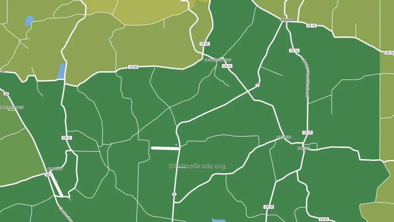 Pattersonville, OH Map of Vandalism Rates