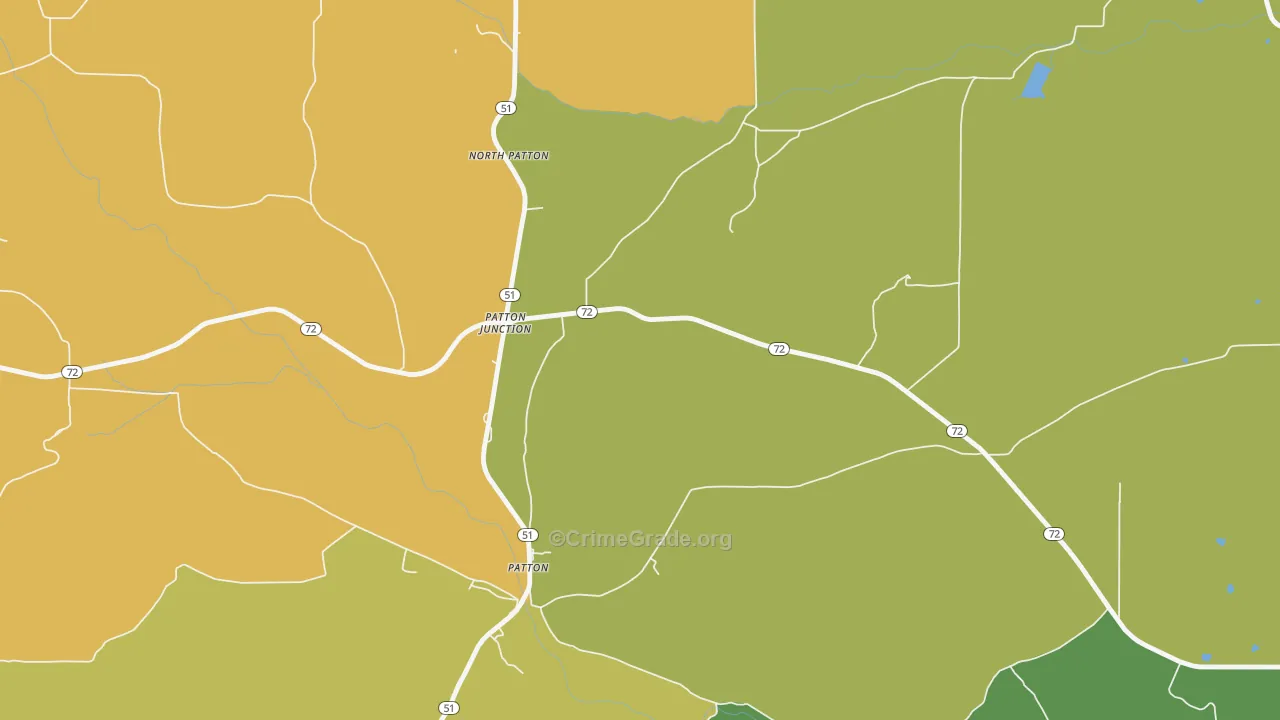 Patton Junction, MO Map of Vandalism Rates