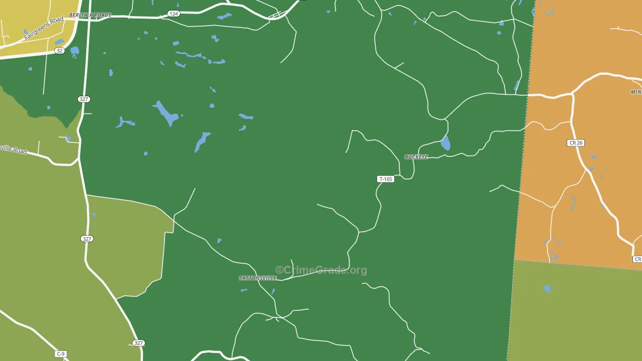 Pattonville, OH Map of Vandalism Rates