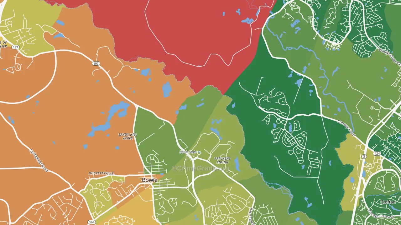 Patuxent, MD Map of Vandalism Rates