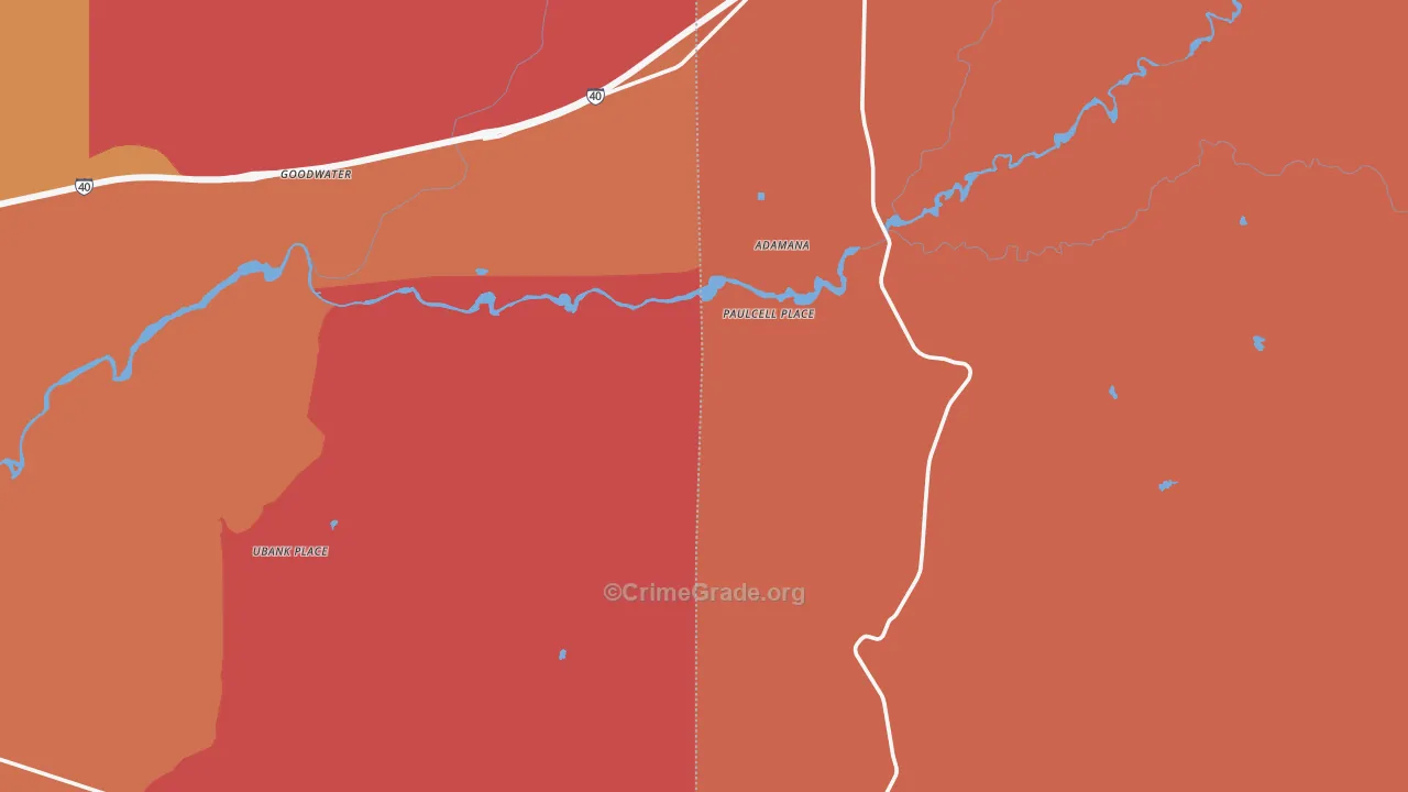 Paulcell Place, AZ Map of Vandalism Rates