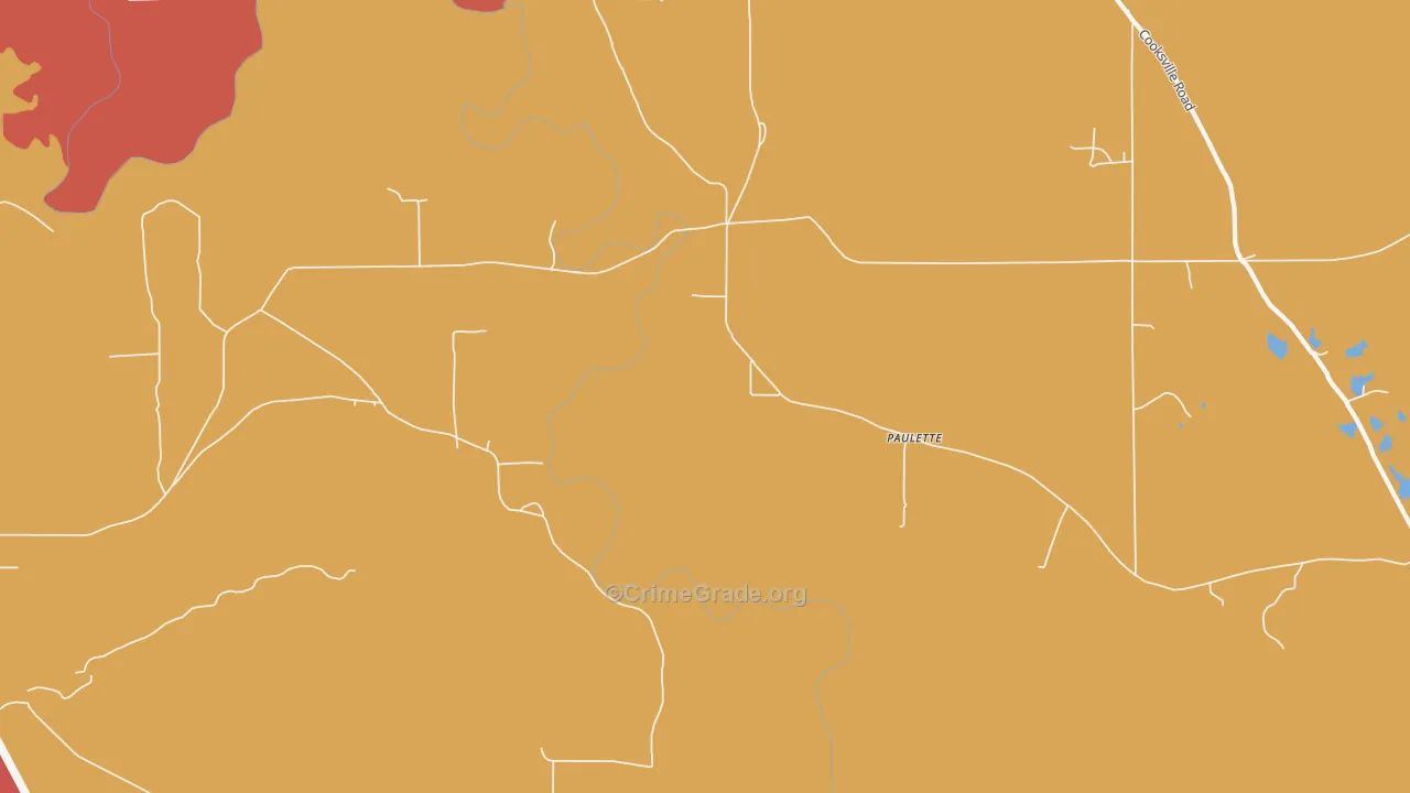 Paulette, MS Map of Vandalism Rates
