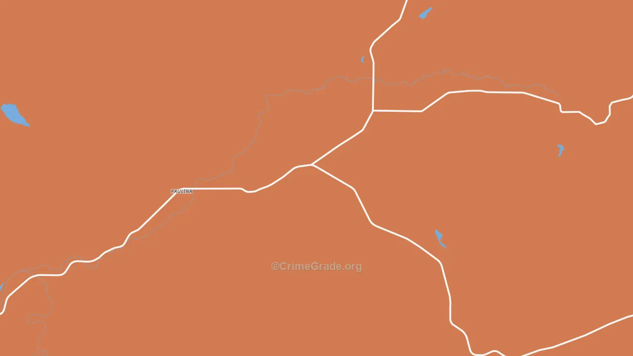 Paulina, OR Map of Vandalism Rates