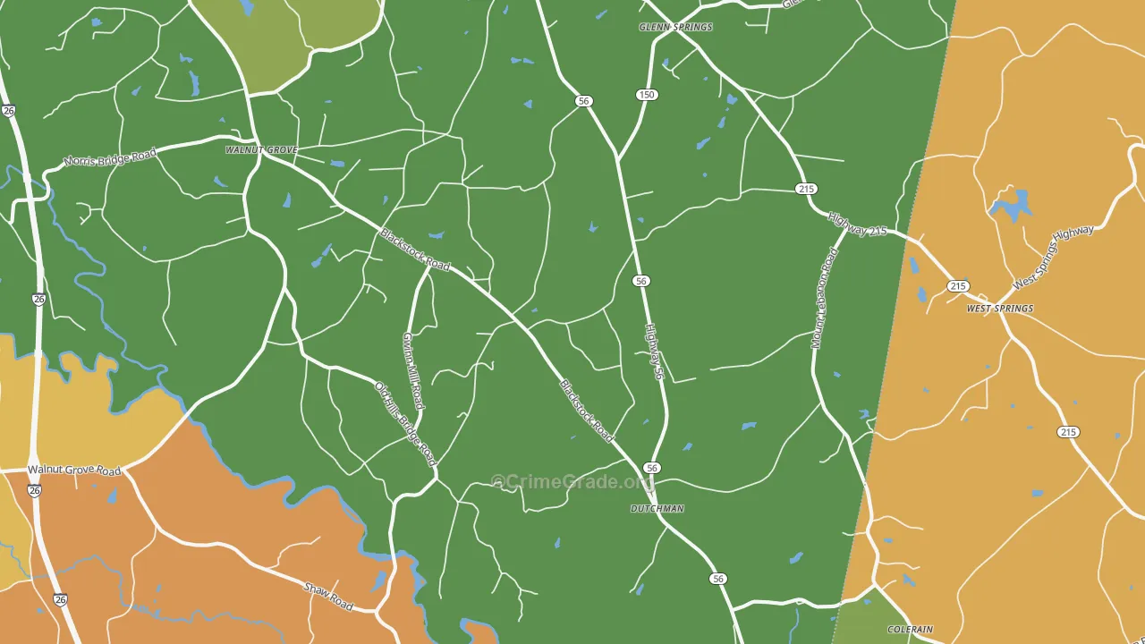 Pauline, SC Map of Vandalism Rates