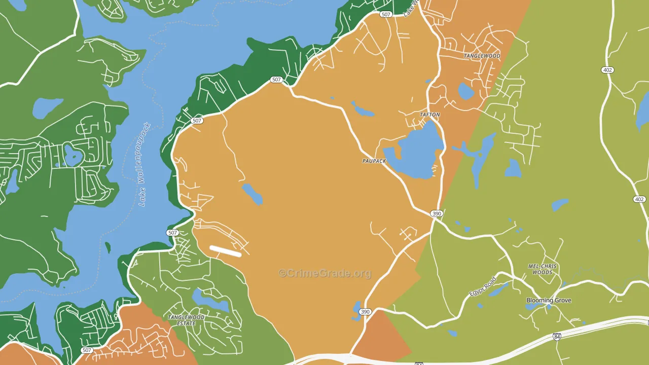 Paupack, PA Map of Vandalism Rates