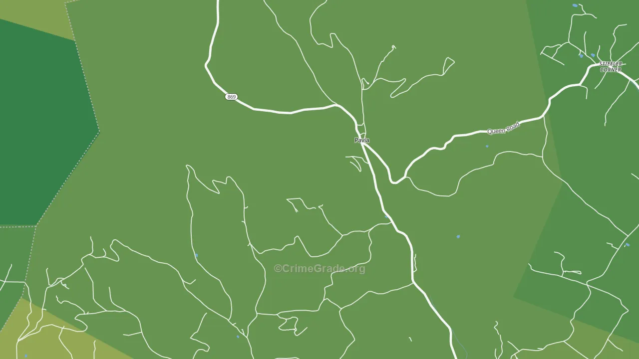 Pavia, PA Map of Vandalism Rates