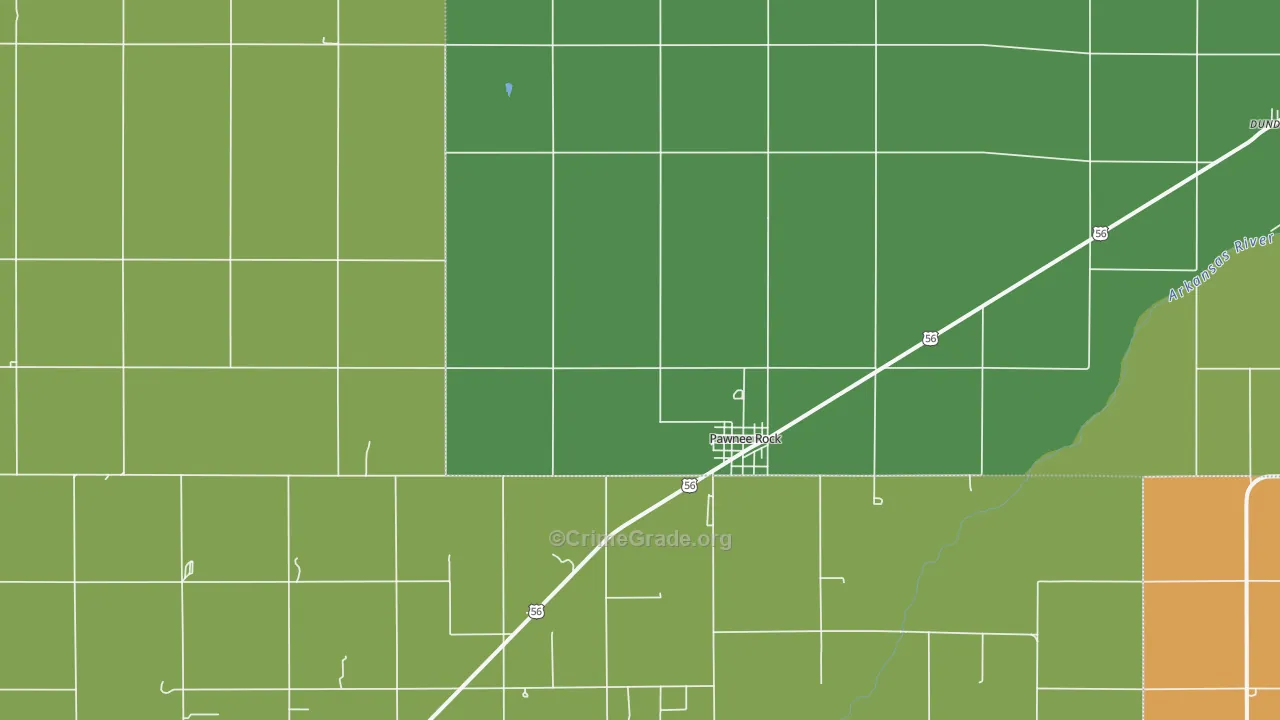 Pawnee Rock, KS Map of Vandalism Rates