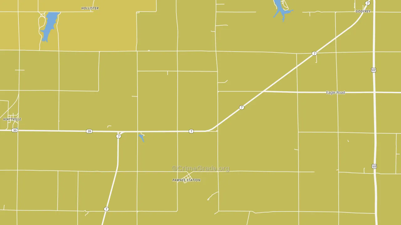 Pawnee Station, KS Map of Vandalism Rates