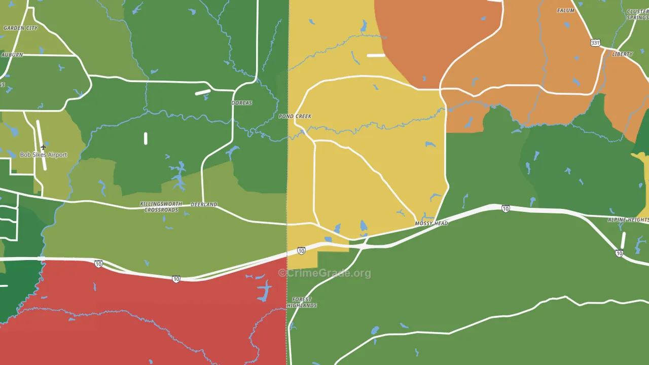 Paxton, FL Map of Vandalism Rates