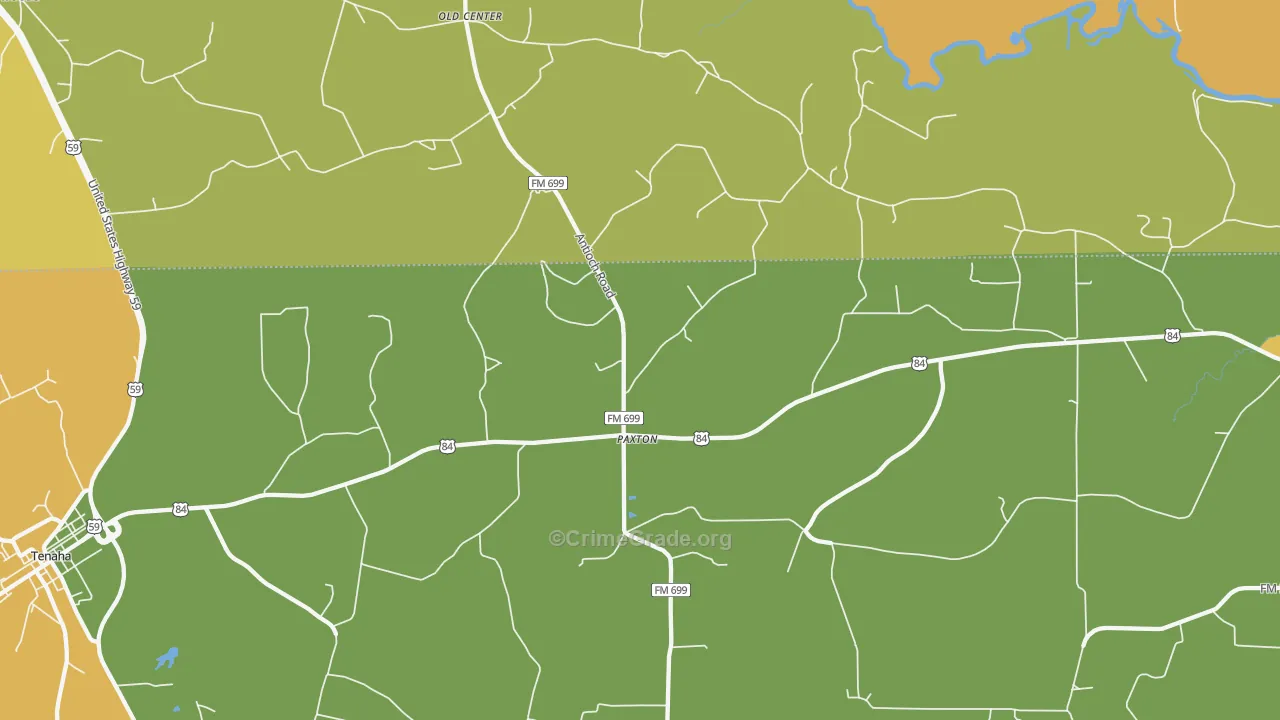 Paxton, TX Map of Vandalism Rates