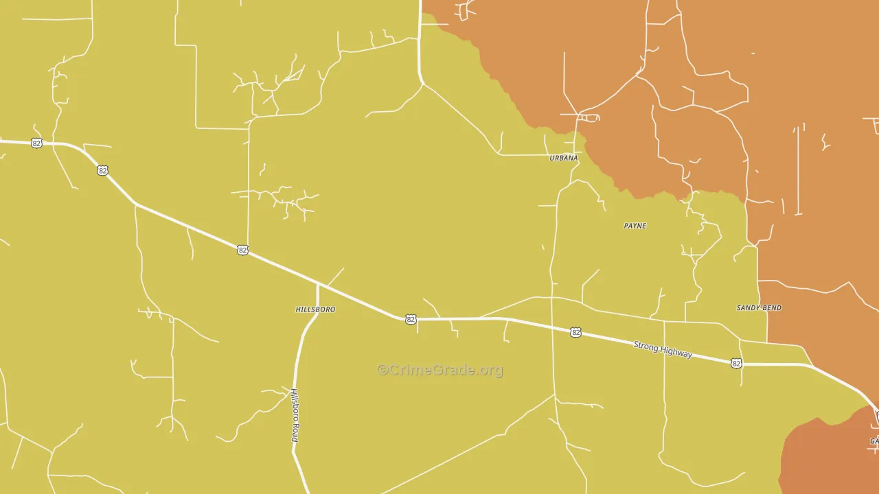 Payne, AR Map of Vandalism Rates
