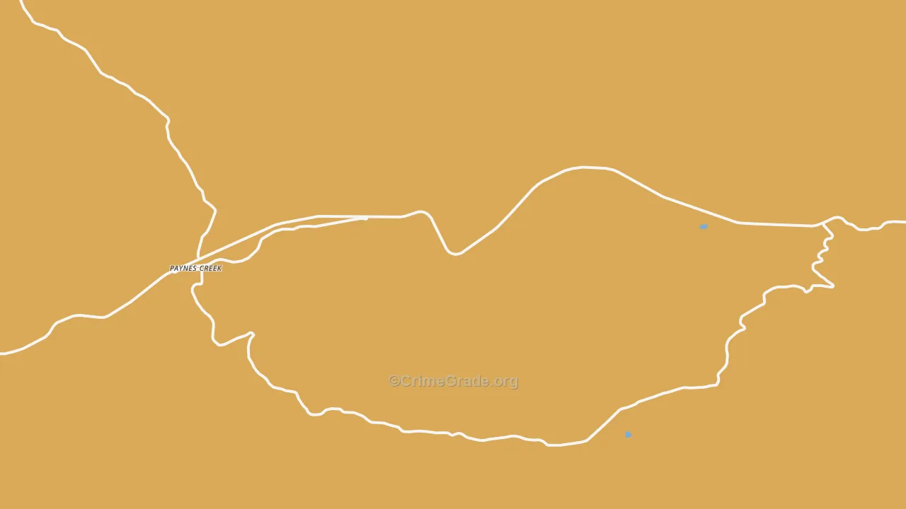 Paynes Creek, CA Map of Vandalism Rates