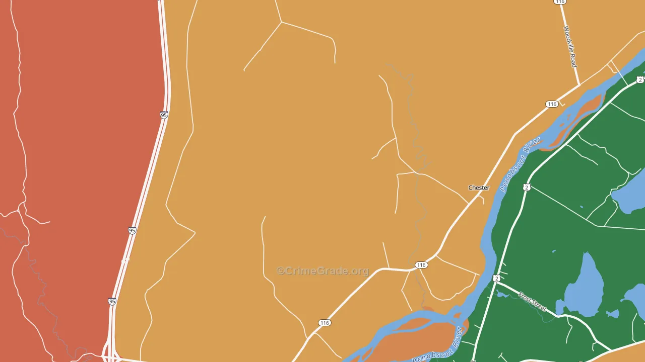 Pea Ridge, ME Map of Vandalism Rates
