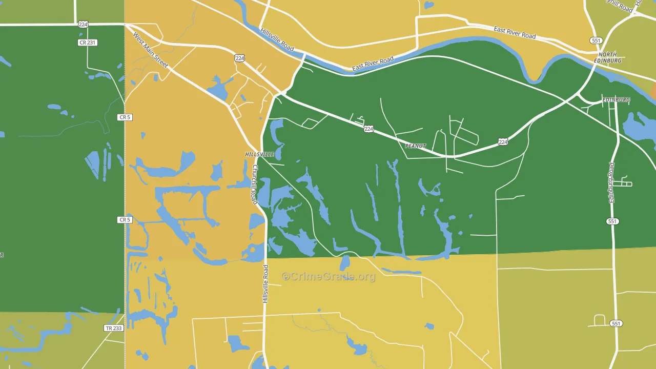 Peanut, PA Map of Vandalism Rates
