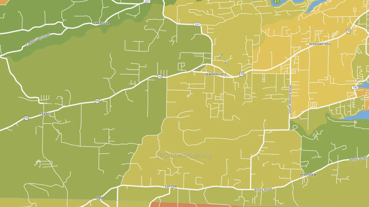 Pearcy, AR Map of Vandalism Rates