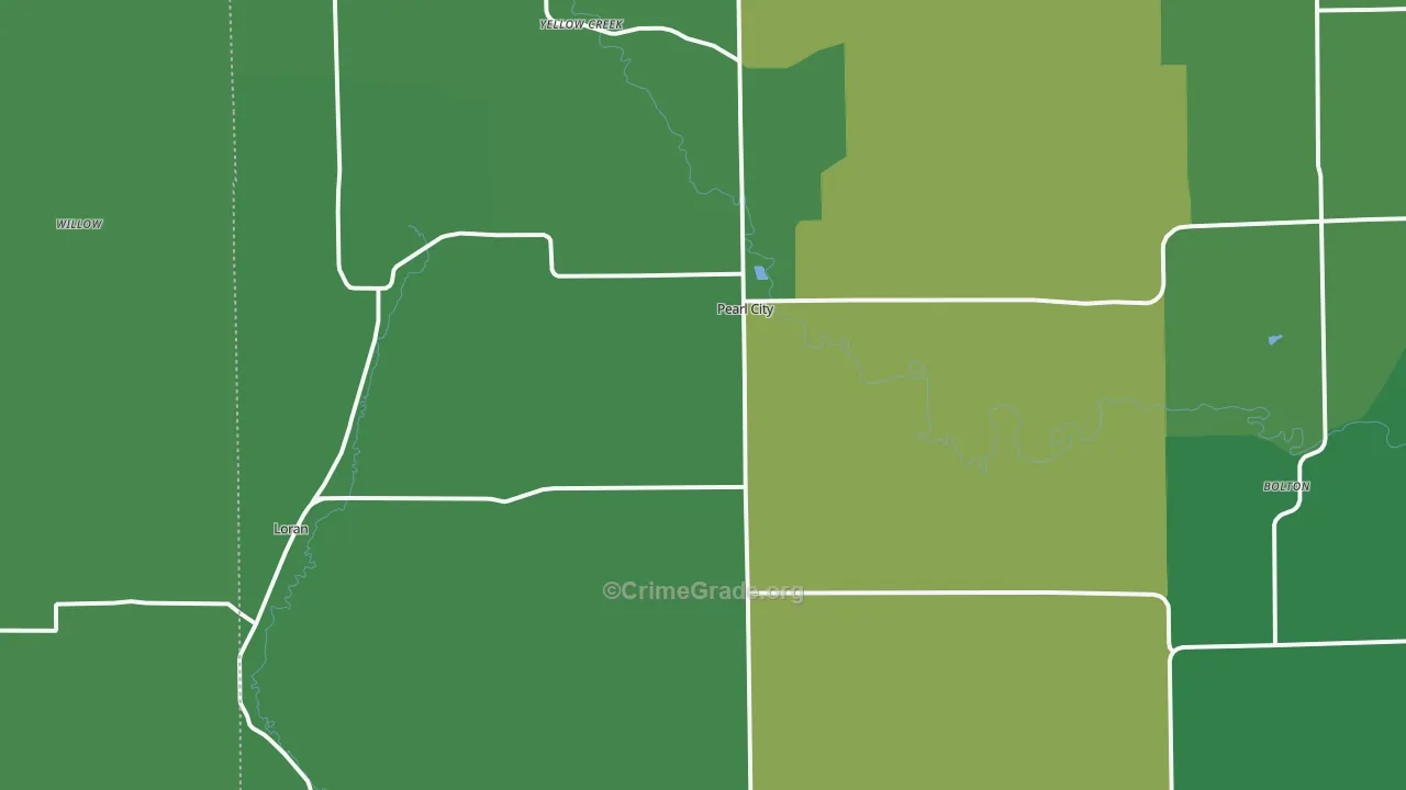 Pearl City, IL Map of Vandalism Rates